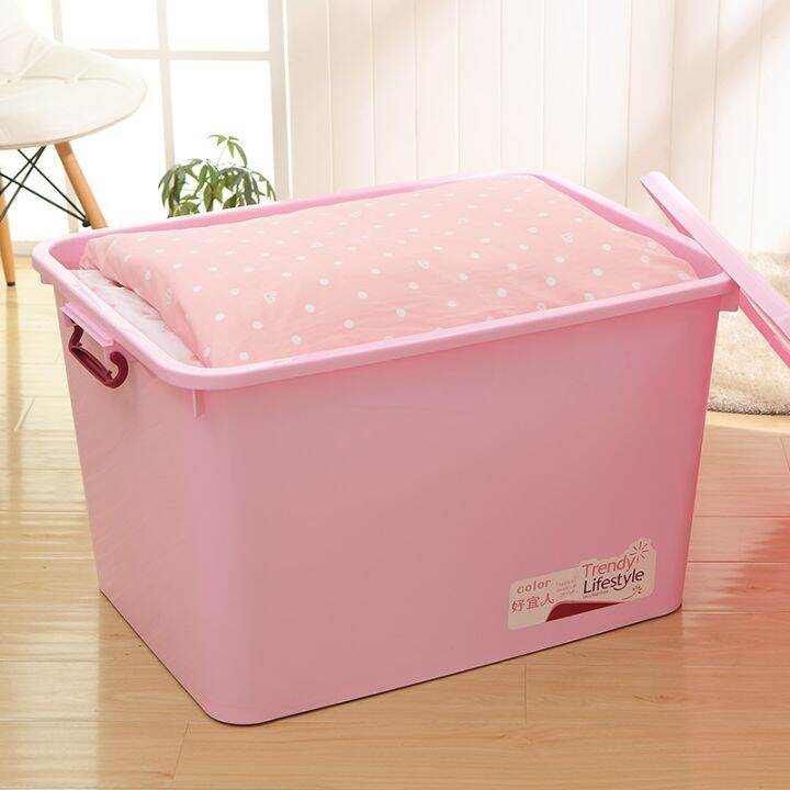 New material storage box items bedroom plastic box cover medium thick box large storage box with