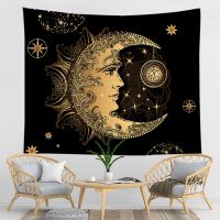 Mandala Golden Black Sun Moon Tapestry Wall Hanging Gossip Tapestries Hippie Wall Rugs Dorm Decor Blanket Home Decor Tapestry
