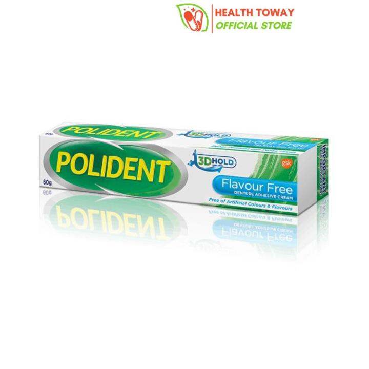 POLIDENT DENTURE ADHESIVE CREAM FLAVOR FREE 60G โพลิเดนท์ ครีมติดฟัน