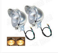 1 Pair Chrome Spot Light Fog Light Visor For Kawasaki Vulcan Classic VN 400 VN500 VN800 VN 900 1200 1500 1600 2000 Chopper