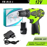 YIKODA 12V Cordless Drill Electric Screwdriver Rechargeable Lithium-Ion Battery Parafusadeira Two-Speed Driver Power Tools