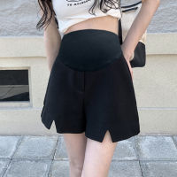 8768# Summer Fashion Maternity Shorts Side Splits Wide Leg Loose Belly Shorts Clothes for Women Pregnancy Hot Bottoms