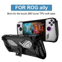 เคสป้องกันนุ่มพร้อมที่ยึดสำหรับ Asus ROG Ally Console Gamings มือถือแบบพกพาซิลิโคนป้องกันการตกกระแทกอุปกรณ์เสริมคีย์บอร์ดเกมส์เชิงกล