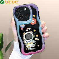 UCUC เคส HP ปลอกสำหรับ Infinix Smart 6 Plus/ X6823C สมาร์ท7 /X6515เคสมือถือการ์ตูนนักบินอวกาศนาซ่าเนื้อครีมเคสนิ่ม