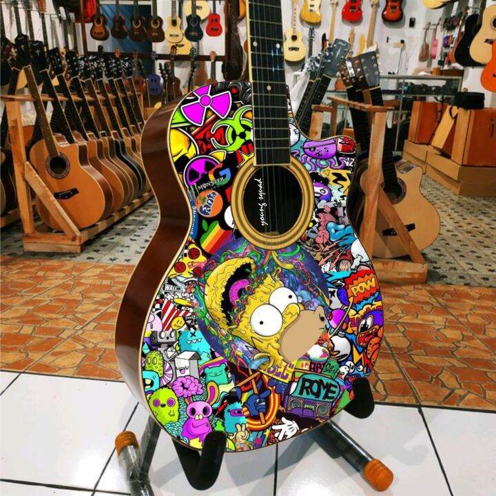 Stiker Gitar Akustik Keren 53 / Sticker Gitar Aesthetic / Stiker Gitar ...