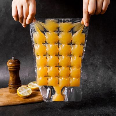 10pcs Ice Mould Disposable Portable Ice Cube Bags Transparent Faster Freezing Ice-Making Ice Bag Kitchen Gadgets Ice Cube Maker Ice Maker Ice Cream Mo