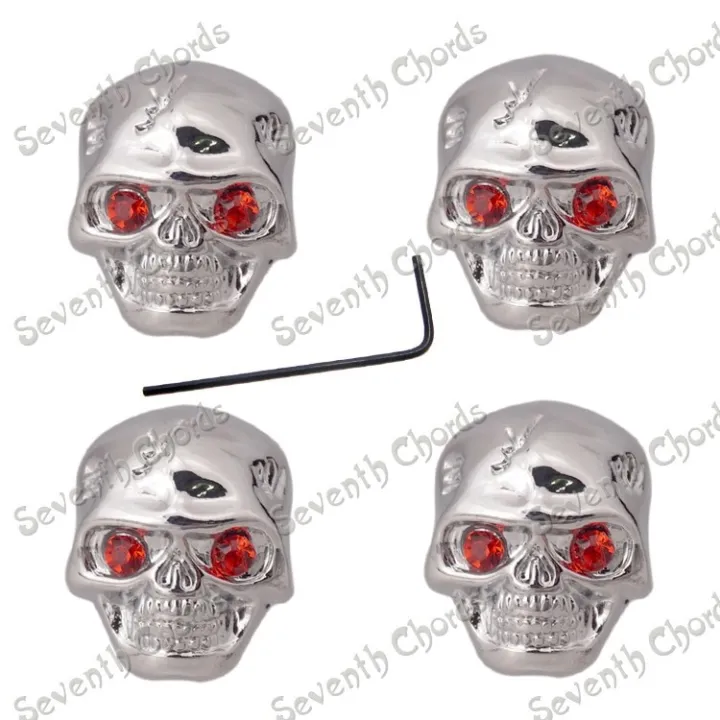 4-pcs-metal-skull-head-volume-tone-pot-speed-control-knob-for-electric-guitar-bass-black-chrome-gold-guitar-bass-accessories