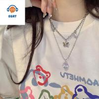 EGRT หอมหวาน เรียบหรู สำหรับสาวๆ ผีเสื้อ เพทาย อารมณ์ Choker กระดูกไหปลาร้าเกาหลี สร้อยคอผู้หญิง มุก เครื่องประดับคอ