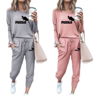 Two-piece Womens Jogging Sports Suit Sports Clothes Casual Sports Clothes Womens Long-sleeved Pullover Hoodie Sweatshirt Pants