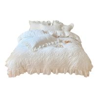 All Cotton Washed Cotton Four-Piece Set Girlish Heart Duvet Cover Soft Flounce Pure Cotton 1.8M Bedding