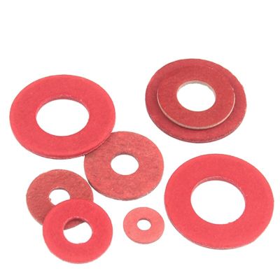 20-100 M2 M2.5 M3-M16 Red Steel Paper Fiber Insulating Flat Motherboard Screw Washer Insulation Plain Gasket Ring Meson Spacer Nails  Screws Fasteners