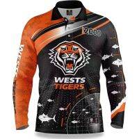 ชุดแข่งแบบคาวบอยฮอลเดนไก่ Nrl2022เสือมัสแตงฉลามตกปลาแขนยาวเสื้อโปโล