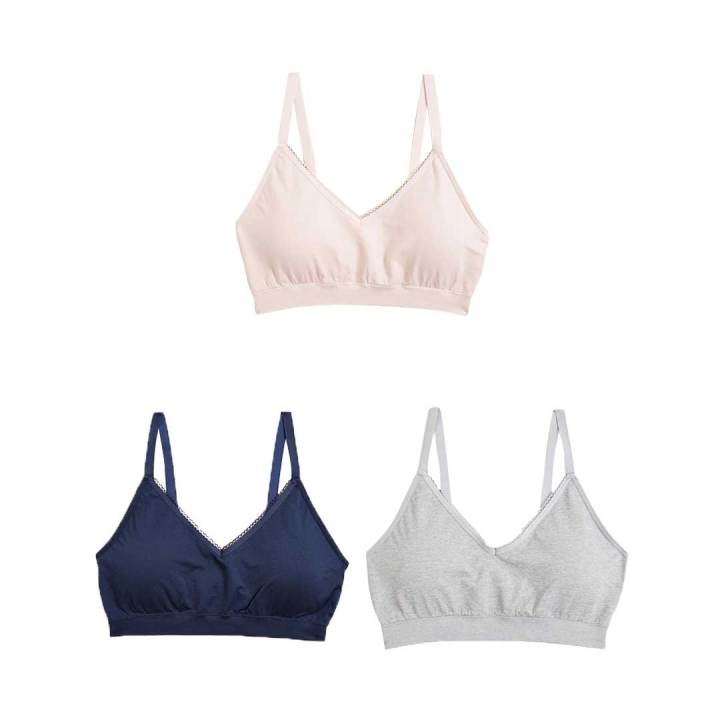 Marks & Spencer Women's 3 Pack Seamless Non Wired Bralettes (Soft Pink)