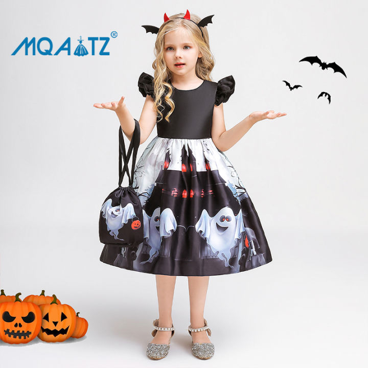 MQATZ Quần Áo Trẻ Em Halloween Váy Hóa Trang Tay Bay Màu Đen Cho ...