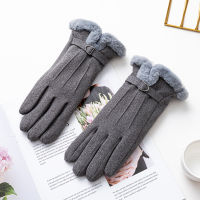 2020 Fashion Female Gloves Winter Keep Warm Suede Mittens Touch Screen Full Finger Ladies Outdoor Sport Windproof Women Gloves