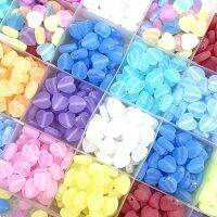 ☃ New 50pcs/lot 8mm Acrylic Matte Heart Beads Loose Spacer Beads for Jewelry Making DIY Handmade Handmade Bracelets Accessory