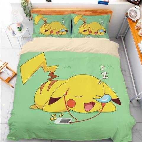jason-pokemon-snorlax-3in1-ชุดเครื่องนอน-ผ้าปูที่นอน-ปลอกหมอน-ผ้าห่ม-ห้องนอน-สะดวกสบาย-ชุดอยู่บ้าน