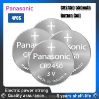 CR2450พานาโซนิค CR 2450เซลล์ของแท้4ชิ้น Pilas ลิเธียมนาฬิกาปุ่มนาฬิกาเกมกล้องจิ๋วเครื่องคิดเลขของเล่น