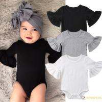 ♪TY★Hot Sale Soft Cotton Ruffle Princess Newborn Baby Girls Flared Sleeve