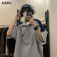 ASRV เสื้อยืดคอปกโปโลแขนสั้นมีปกแบบวินเทจเสื้อโปโลผู้ชายเสื้อโปโลอเมริกัน