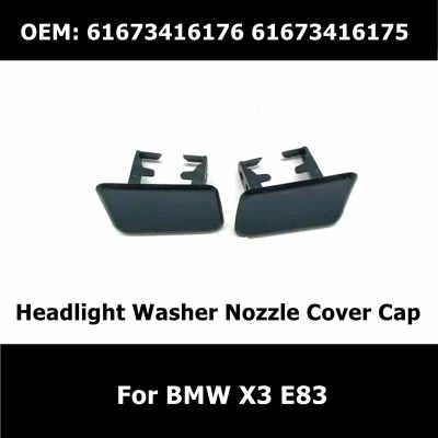 61673416176 61673416175 1 Pair Headlight Washer Nozzle Cover Cap For BMW X3 E83 Cleaning Headlamp Cover Car Essories