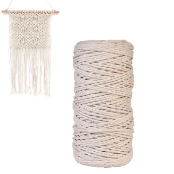 Likeecords 100% Cotton Crochet Yarn for Bag,2mm, 150m,Macrame Cord,Chunky  Yarn for Crocheting