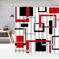 【CW】❇❈  Abstract Shower Curtain Block Frame Fabric with