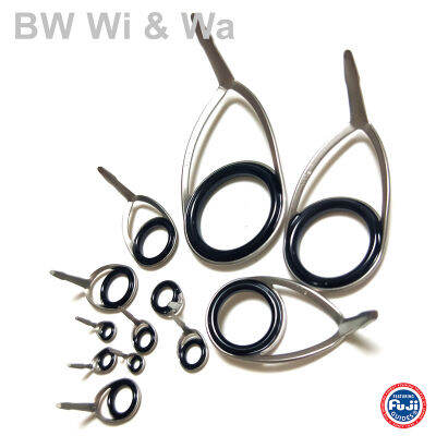 BR Wi &amp; Wa FUJI CCKLAG Guide ชุดคู่มือคุณภาพสูง Alconite Ring Guide Set One Set 2Pcs Rod Building Repair Guides