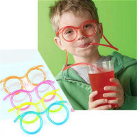 1 Pcs Fun Soft Plastic Straw Glasses Flexible Drinking Straws Tube Tools Kids Novelty Toy Party Supplies Bar Supplies Kawaii