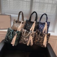 【jw】☞♨❍  Padded Shoulder Large Capacity Handbags Designer Cotton Tote Female Shopper