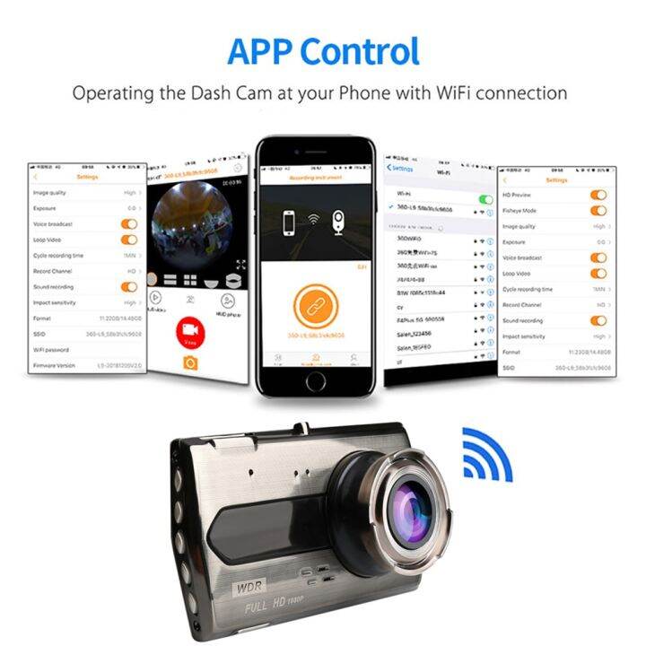 กล้องติดรถยนต์-wifi-ดีวีอาร์-gps-full-hd-1080p-กล้องติดรถยนต์-kamera-spion-รถขับเครื่องบันทึกวีดีโอจอดรถกล่องดำการมองเห็นได้ในเวลากลางคืน