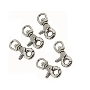 5PCS Diving 316 Stainless Steel Swivel Bolt Snap Hook Clip 65mm