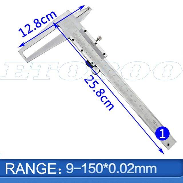 Inside groove Vernier Caliper 9-150/200/300mm 0.02 Micrometer Steel ...