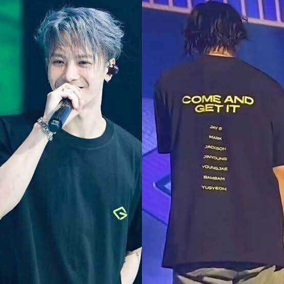 เสื้อยืดแฟชั่นมาใหม่ล่าสุด-ลายgot7-come-and-get-itสีดำเสื้อยืด-เสื้อเบลาส์