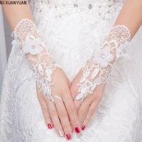 ™☄❖ Bride Wedding Accessories Lace Gloves Women Luxury First Communion Novias Bridal Fingerless Accessory Fashion Sexy Rhinestones