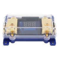 Universal 100A Car Fuses Holder Block Auto Car Audio Power Fuse Box Holder Block Portafusibles with LED Voltage Display Fuses Accessories