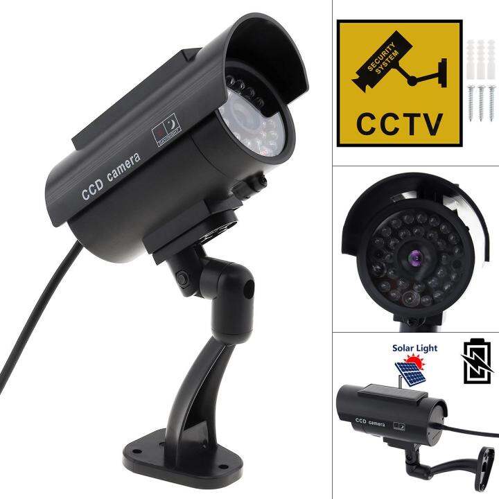 Waterproof Dummy CCTV Security Camera Solar Powered Imitation Camera