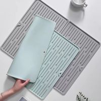 【CW】 Food Grade Silicone Fold Multifunctional Drying Mats Counter Dishes Coasters Dinning Room Table