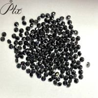 0.7-3.0MM 1bag PTX Black Melee Round Cut Moissanite 1CT Black VVS1 Small Size Melee Free Sipping Loose Gemstone Supplier