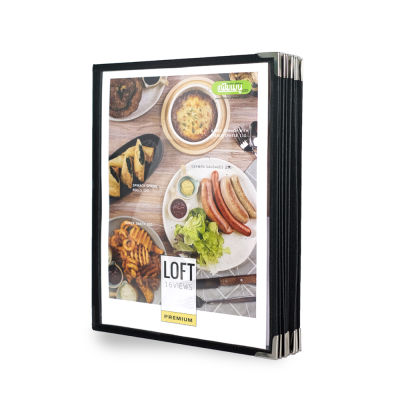 แฟ้มเมนู Loft Premium รุ่น Book Style (16views) แฟ้มเมนูอาหารขนาด A4, แฟ้มเมนูอาหาร, เล่มเมนูอาหาร, เล่มเมนูอาหารกันน้ำ, แฟ้มปกสอดA4, แฟ้มเมนูพลาสติก