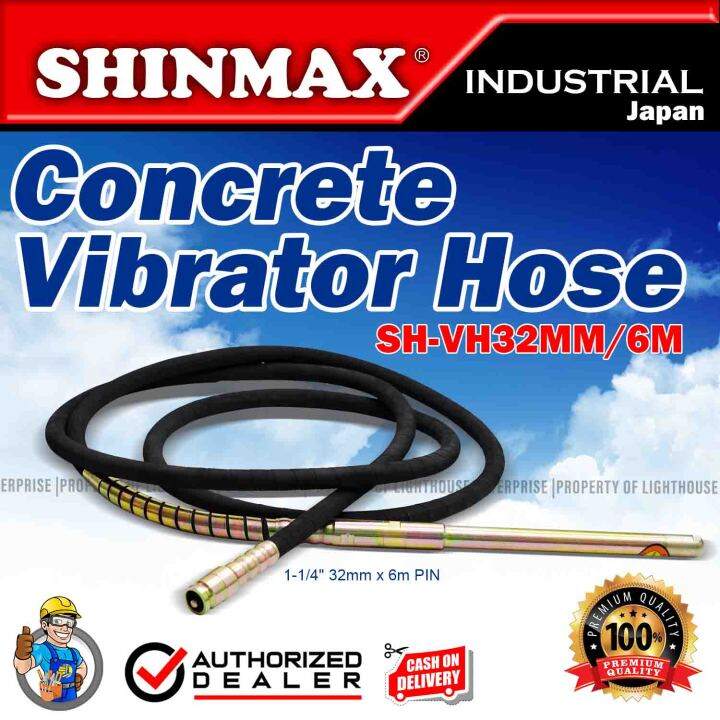 SHINMAX Japan 11/4" 32mmx6m Concrete Vibrator Hose / Concrete Vibrator