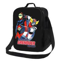 ☍♂ Grendizer And Actarus Insulated Lunch Bags Women UFO Robot Goldrake Portable Cooler Thermal Food Bento Box Kids School Children