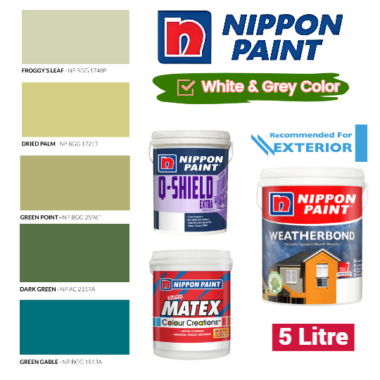 [miniHouse] NIPPON PAINT Exterior (5 Litre) Weatherbond/Q-Shield/Matex ...