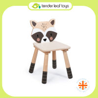 Tender Leaf Toys เฟอร์นิเจอร์เด็ก เฟอร์นิเจอร์ไม้ เก้าอี้ลายแร็กคูนน้อย Forest Raccoon Chair