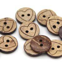 【YF】✴✲  HENGC 13mm Wood Buttons Kids Scrapbooking Children Crafts Accessories Wholesale