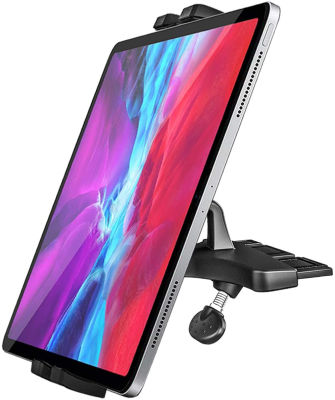 CD Slot Car Tablet Mount, woleyi Full Rotation CD Player Car Tablet &amp; Phone Holder for iPad Pro 9.7, 11, 12.9 Air Mini 5 4 3 2, Samsung Galaxy Tabs, Switch, iPhone, More 4-13" Cell Phones and Tablets