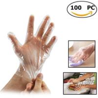 【hot sale】☫₪ D13 100 Piece Disposable Food Prep Gloves - Plastic Food Safe Disposable Gloves