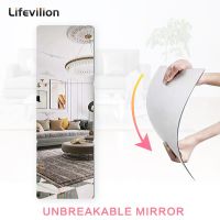 Mirror Wall Stickers Acrylic Square Mirror Tiles Decals Self Adhesive DIY Art Mirror Sticker Wall Decor for Door Bathroom Home Wall Stickers  Decals