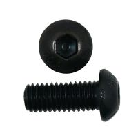 5-60pcs/lot ISO7380 Hex Screw M2 M2.5 M3 M4 M5 M6 M8 Black Button Head Hex Socket Cap Screw Hexagon Socket 10.9 Round Head Screw