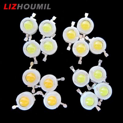 LIZHOUMIL ชุด10ชิ้น1วัตต์3วัตต์สีขาวอบอุ่นหลอดไฟสีขาวสีขาวเย็น200 ~ 260LM หลอดไฟชิป LED แผ่นเรืองแสง